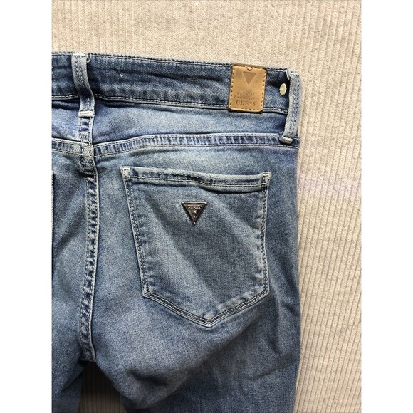 Guess Denim Jeans Size 27R Power Stretch Skinny Distressed Factory Destroyed - Picture 16 of 16